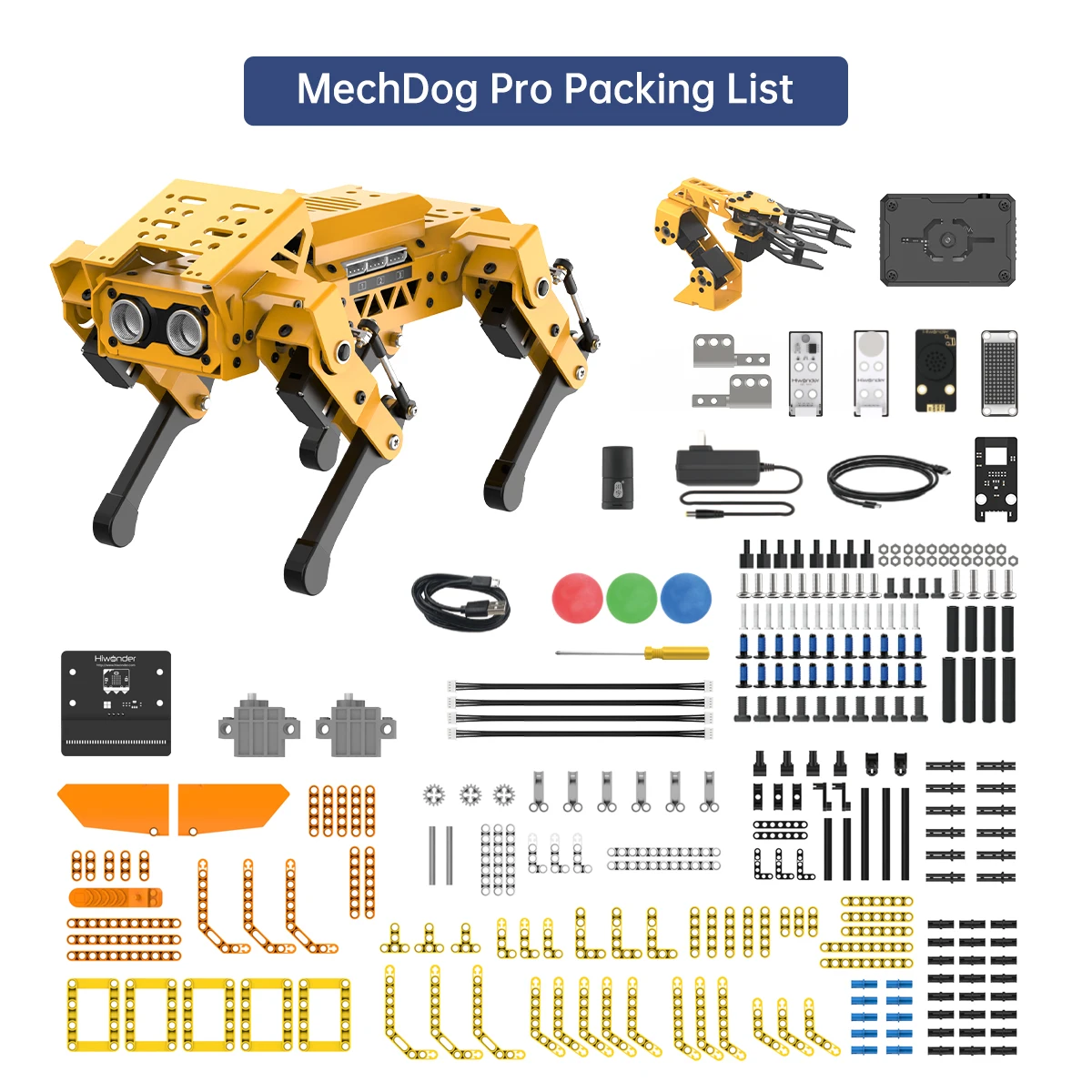 2026 hot sale Hiwonder MechDog Pro ESP32 Controller Open Source AI Dog with Arm Programming Robotic Kis for School E