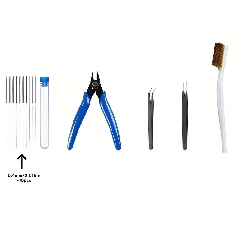 3D Printing Tools, Multi-Type 3D Printer Tools Including Cleaning Brush, Needle, Tweezers, Pliers, 3D Printer Tools
