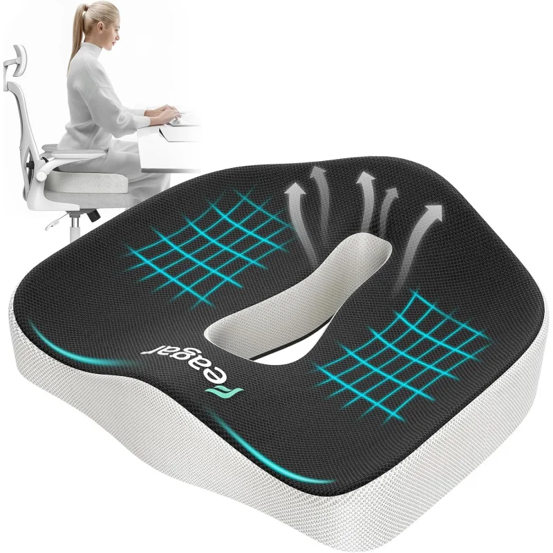 

Large Memory Foam Seat Cushions for Office Chairs Desk,20x18x4.7Inch Thick Gaming Chair Cushion Tailbone Pain Relief Me
