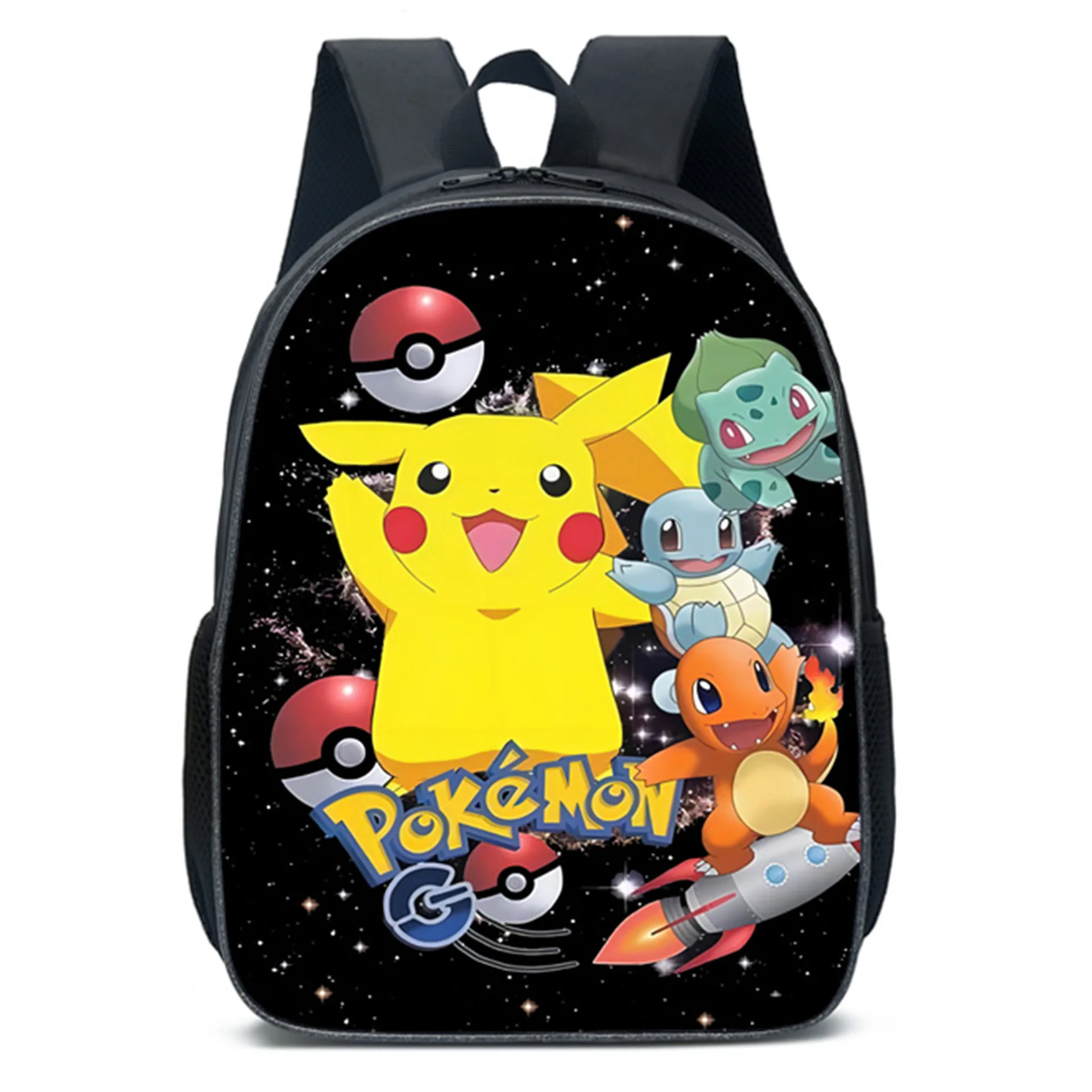 Pokemon Kids School Backpack Storage Bag Pikachu Anime Printed School Bag Teenager Student Cartoon Bookbag Outdoor Rucksack