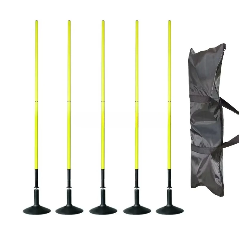 Portable football training bar with 67-inch ground marker 170cm football training bar