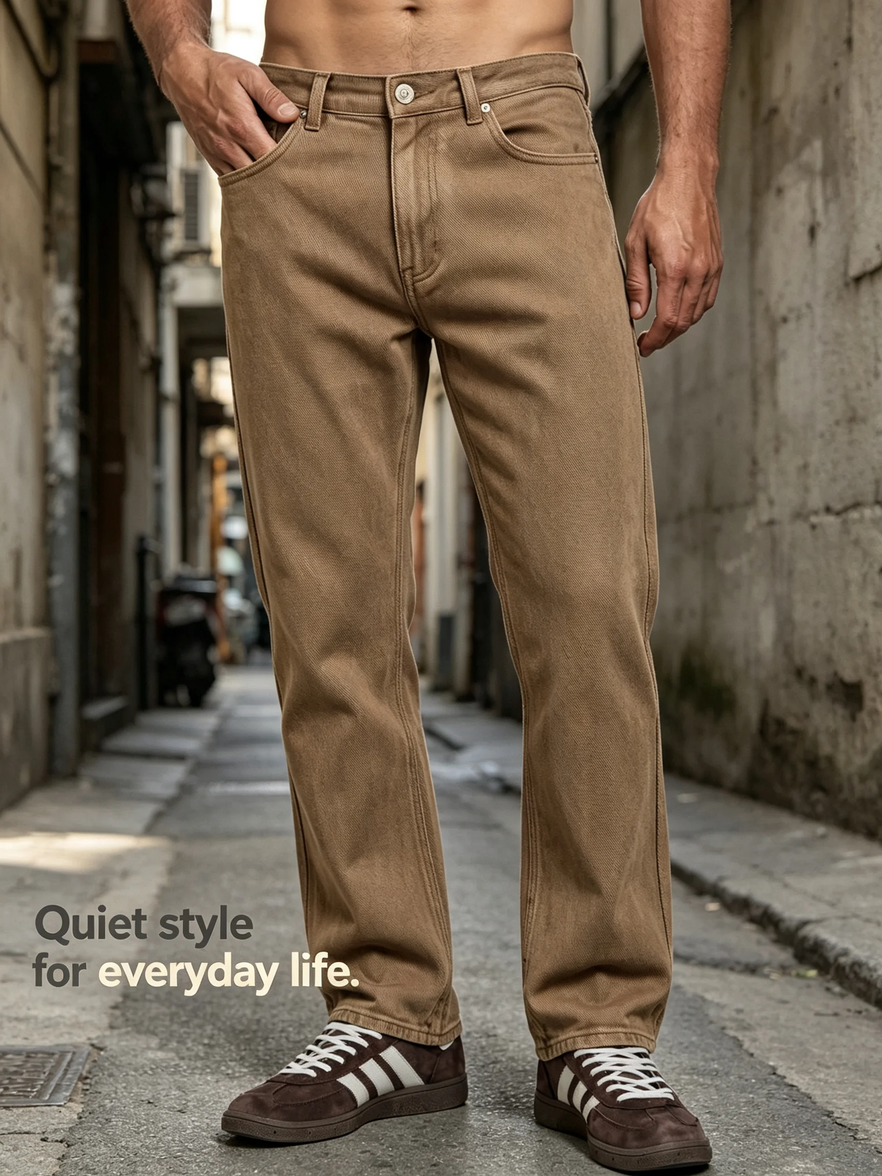 Men Baggy Jeans, Vintage Retro Loose Fit Denim Pants, High Quality Soft Cotton Streetwear Long Straight Leg Men's Casual Jeans