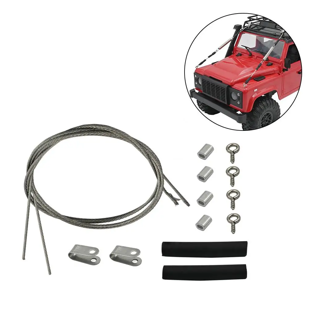 Steel Wire Rope Kit for MN40 MN91K 1 12 RC Crawler Truck Remote Control Car Modified Metal Parts Hobby