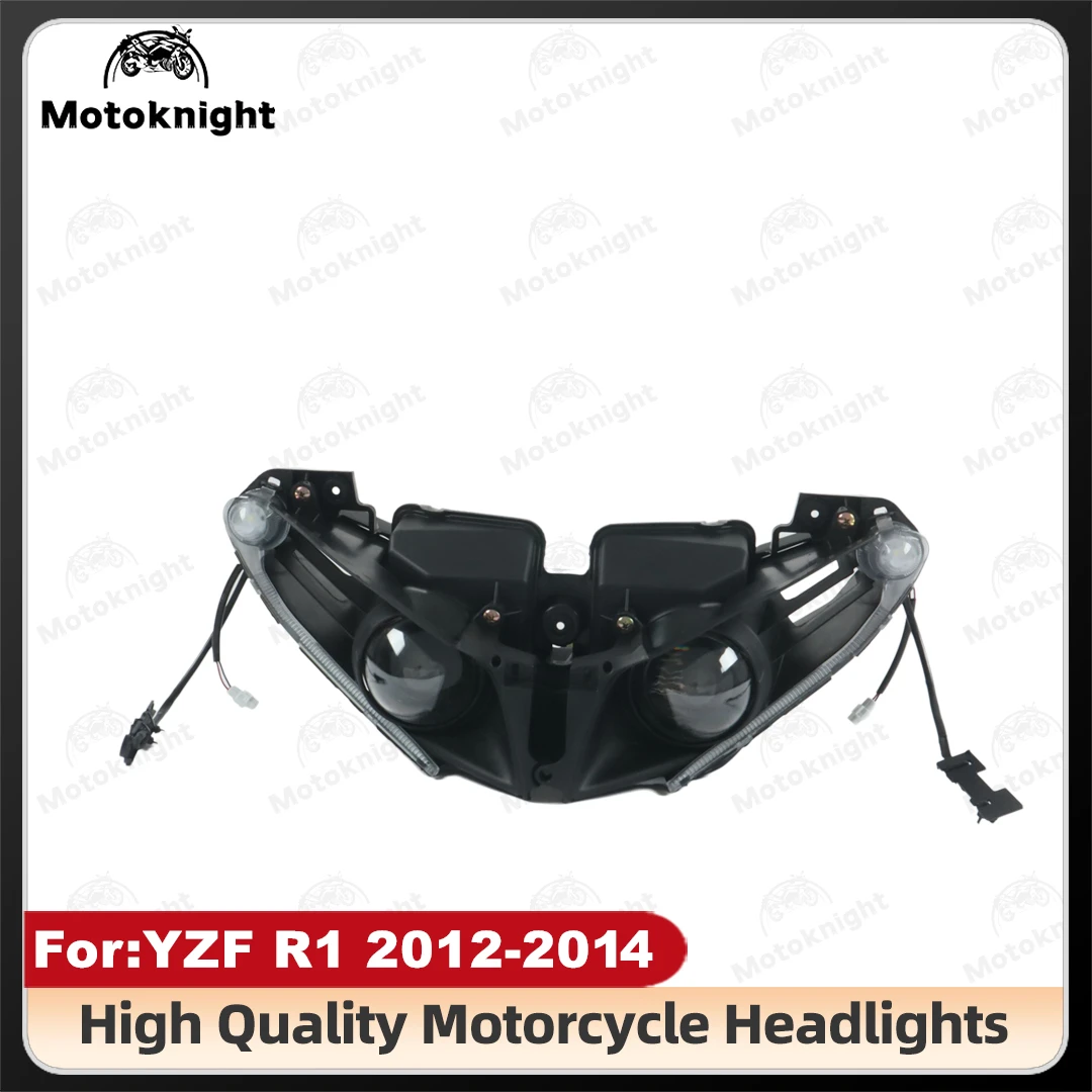 

Motorcycle Front Headlamp Headlight Assembly LED Fit For Yamaha YZF R1 2012 2013 2014 YZF-R1 Accessories Head Light Lamp