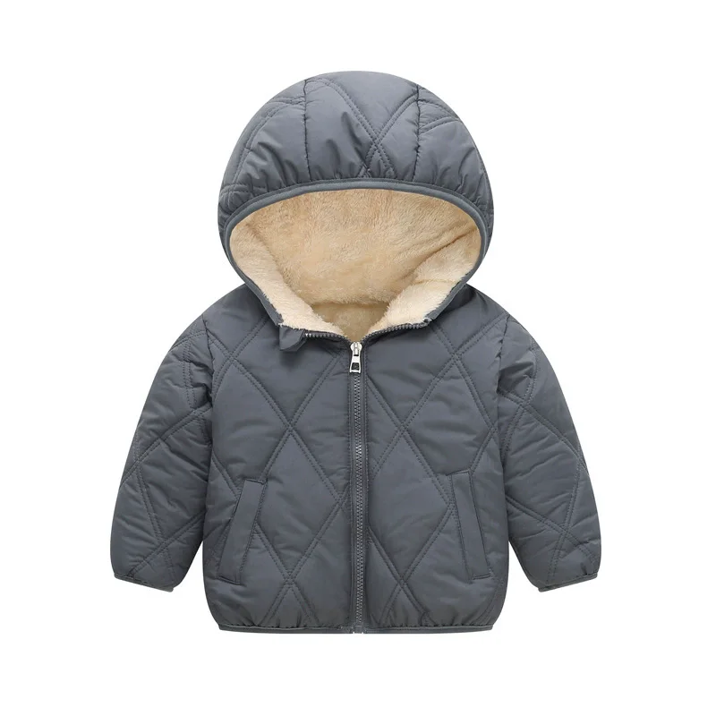 Kids Hooded Padded Coat Winter Warm Fluff Lightweight Jacket For Toddler Boys Girls Coats Children Thick Snowsuit