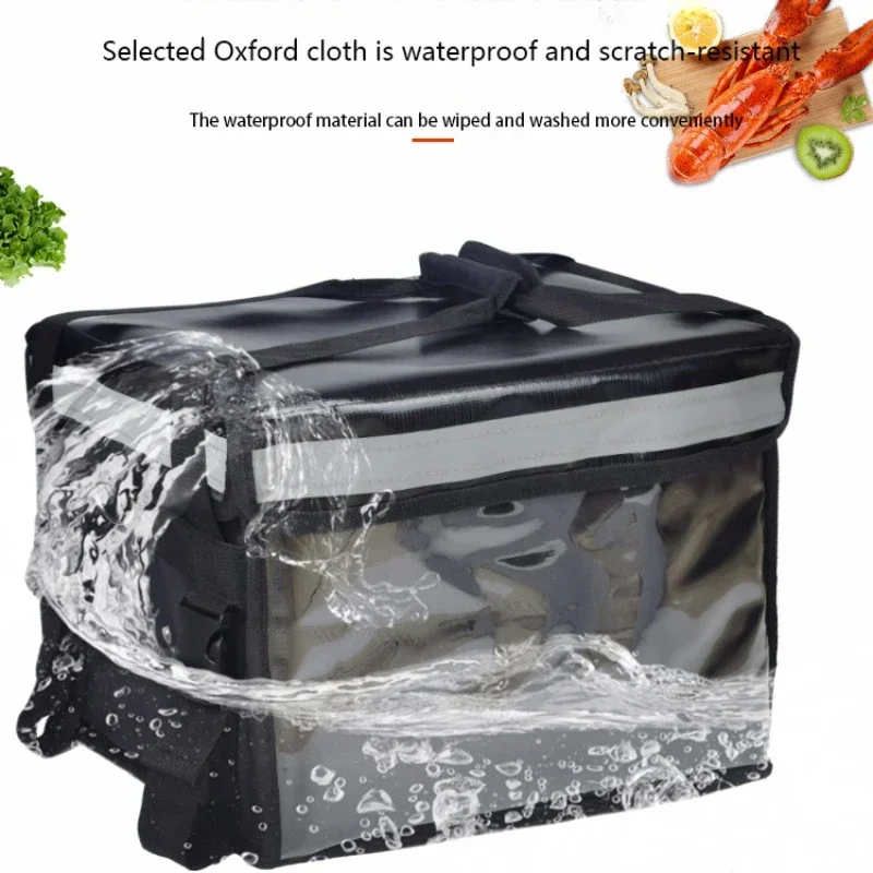 22L/32L/48L/62L MOTO Rear Rack Takeaway Box Outdoor Picnic Basket Refrigerated Insulated Bag Portable Pizza Delivery Box