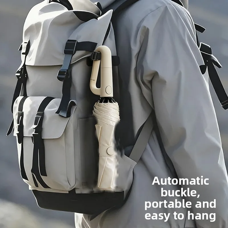 

72 fully automatic loop buckle umbrellas portable, large size, reinforced hook, foldable, suitable for both sunny and rainy days