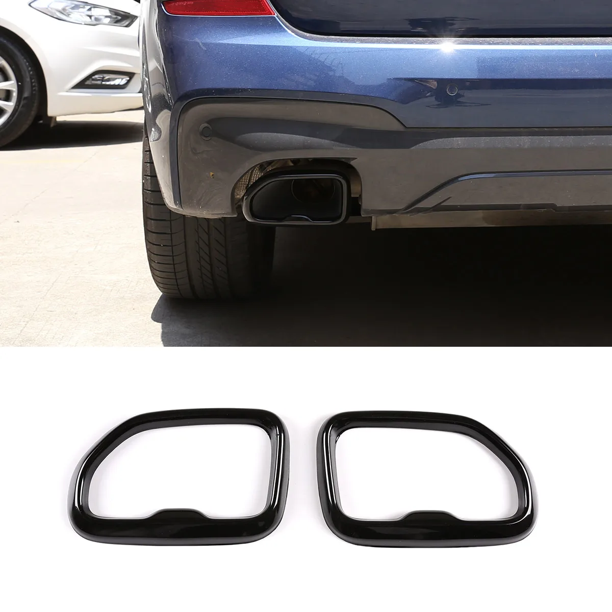 For BMW X3 G01 2018-2020 Stainless Steel Silver/Black Car Tail pipes Exhaust Pipe Muffler Cover Stickers Car Accessories