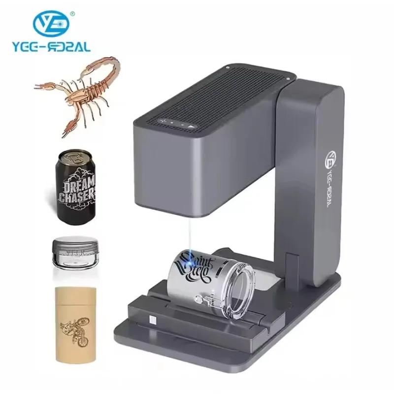 

Yeelaser 5w Foldable Laser Marking Machine High-precision Household Creative For Mobile APP Engrave Leaves Wood Plastic