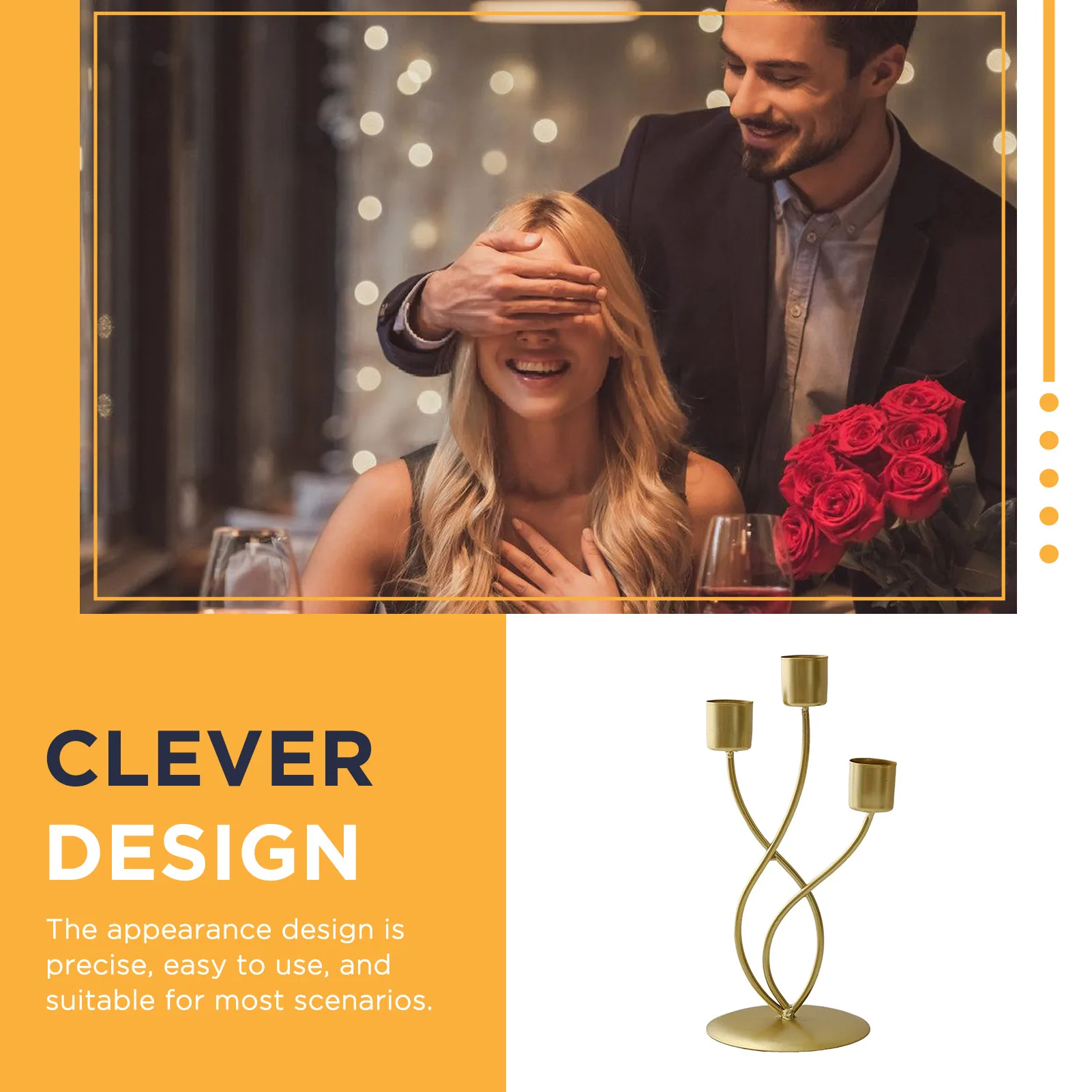 Modern Minimalist Candle Holders Elegant Romantic Dinner Setting for Anniversary Date Night