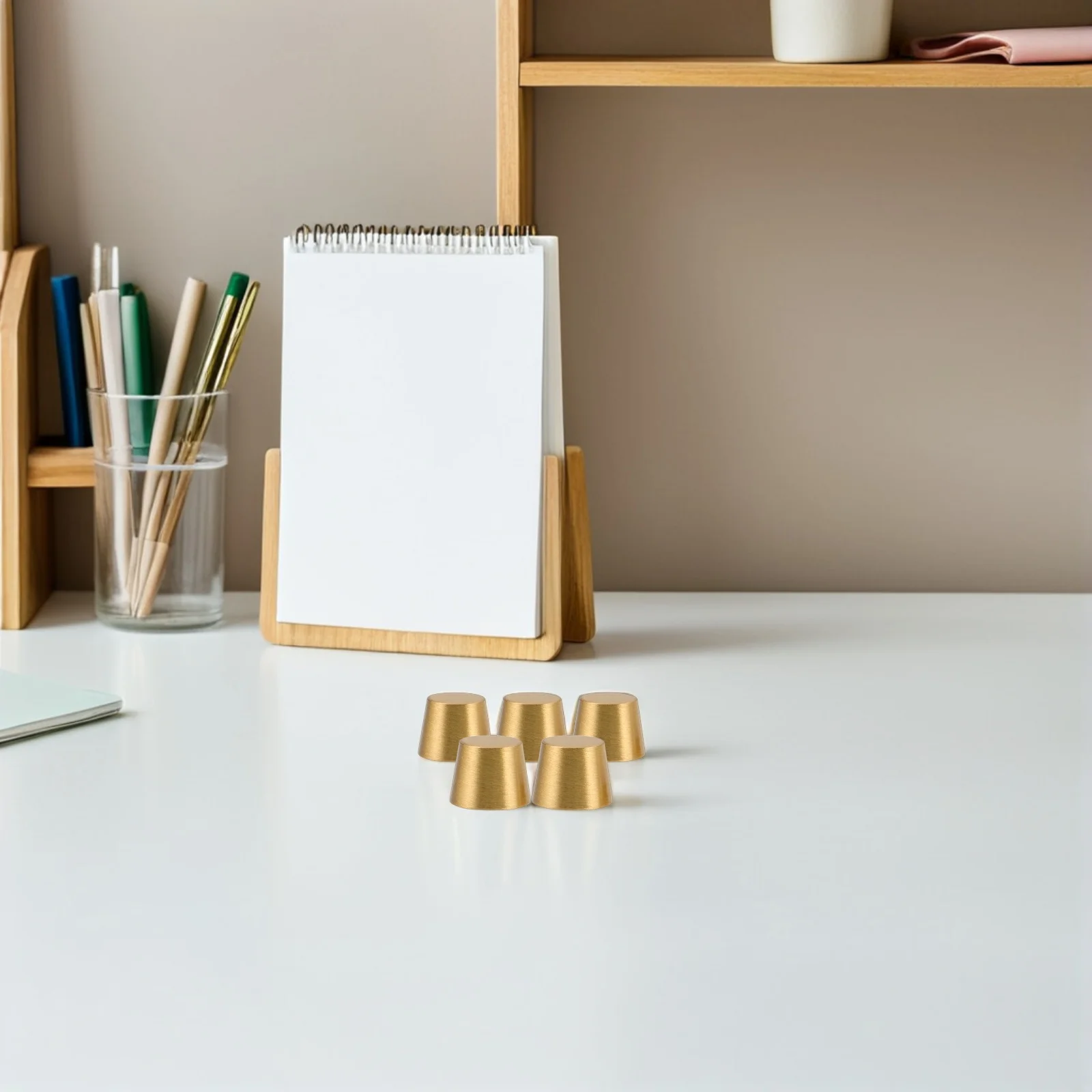 

8Pcs Brass Display Tray Feet Solid Brass Furniture Hardware Riser Replacement for Wooden Cutting Board Jewelry Box