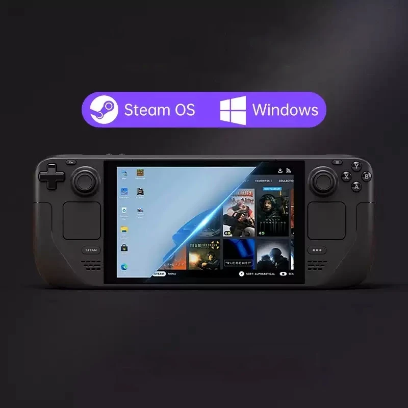 Original Used Steam Deck OLED 64G/256G/512G/1T Steam Deck Handheld Game Console Dual System LCD Game Controller American Version