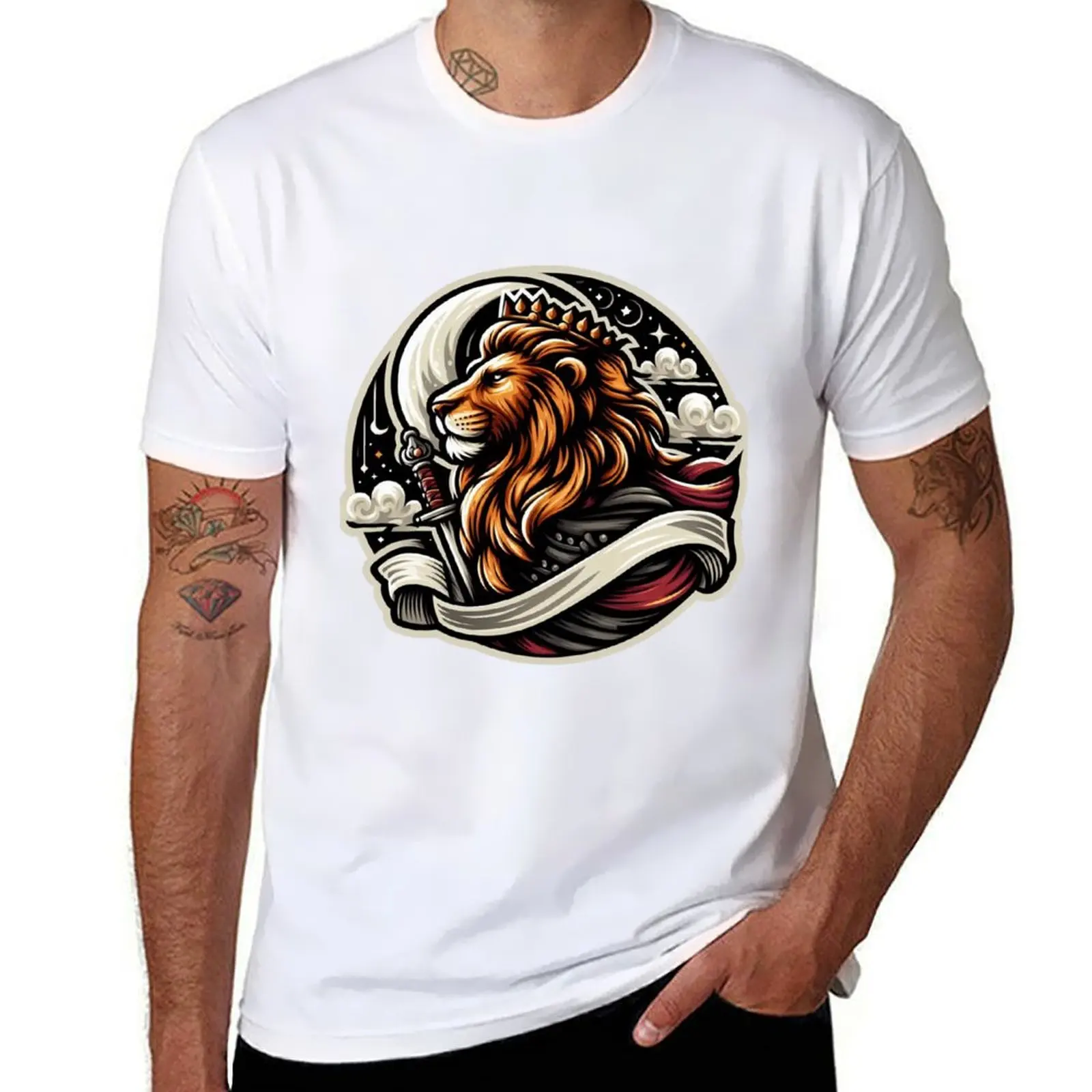 

brave lion T-Shirt g man t shirts for men t shirts cotton 100% T-Shirt