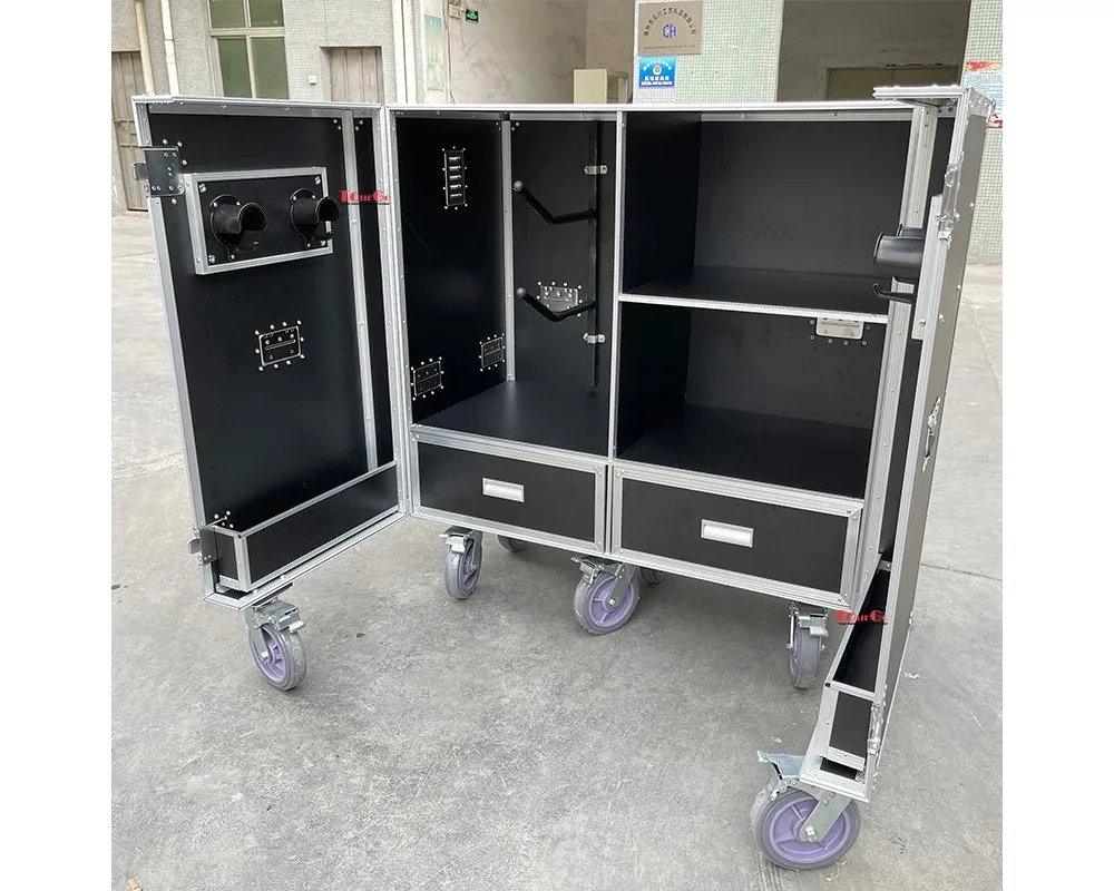 Middle Lockable Aluminum Horse Equipment Storage Flight Case Saddle Tack Cabinet Locker
