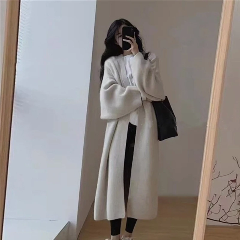 

Womens Long Cardigan Sweater Open Front Long Sleeve Knit Cardigan Outerwear 2023 Slouchy Maxi Fall Coats 066C