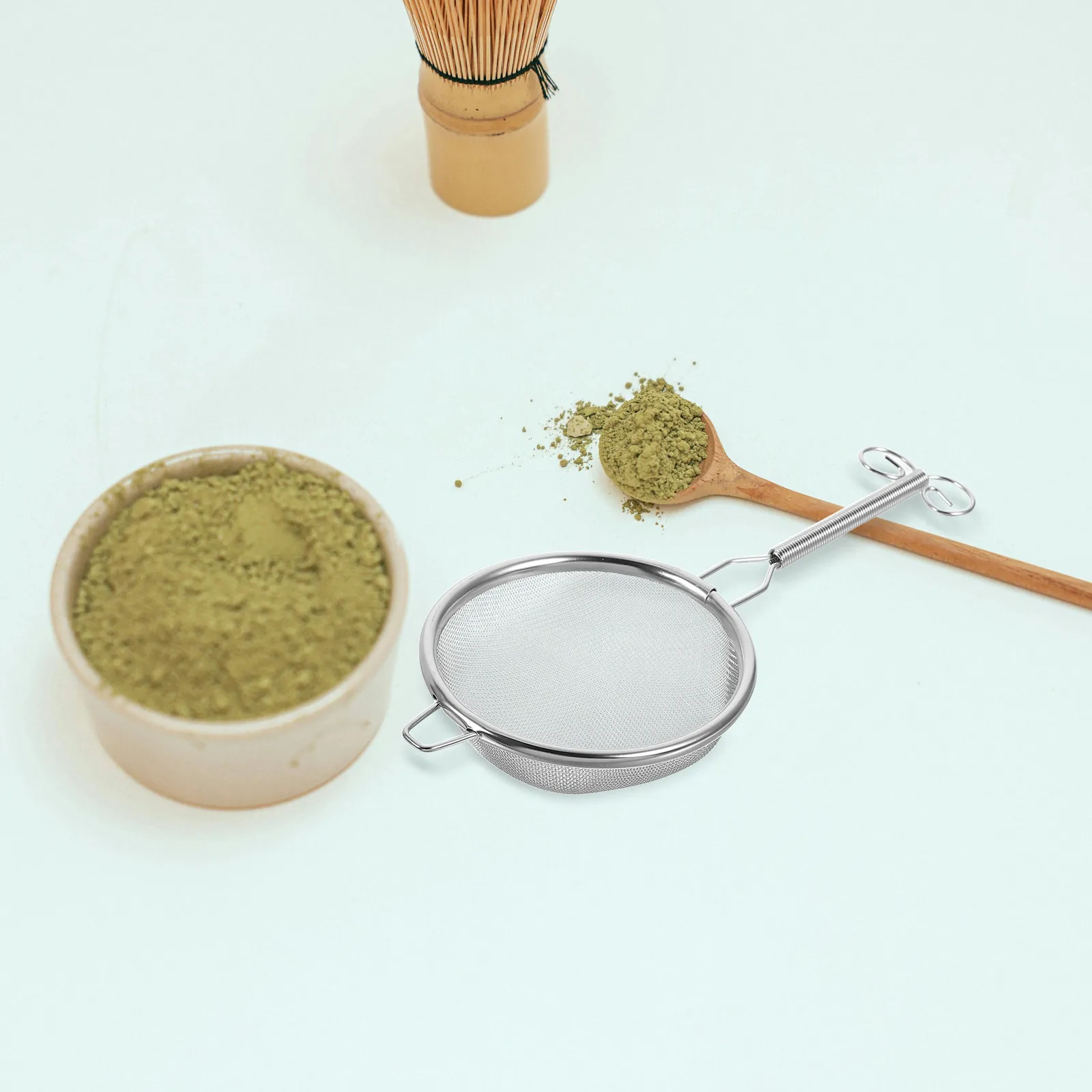 Stainless Steel Tea Strainer Spoon with Fine Mesh & Long Handle for Loose Leaf Tea Infusion