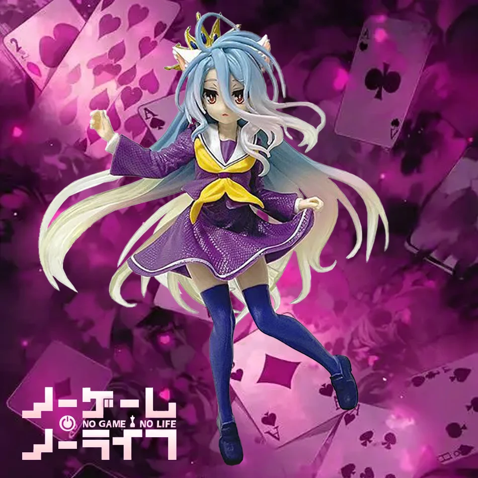 노 게임 노 라이프 시로 유우 카미야 아트워크 소녀 장난감 일본 애니메이션 PVC 액션 피규어 장난감 게임 수집용 모델 인형