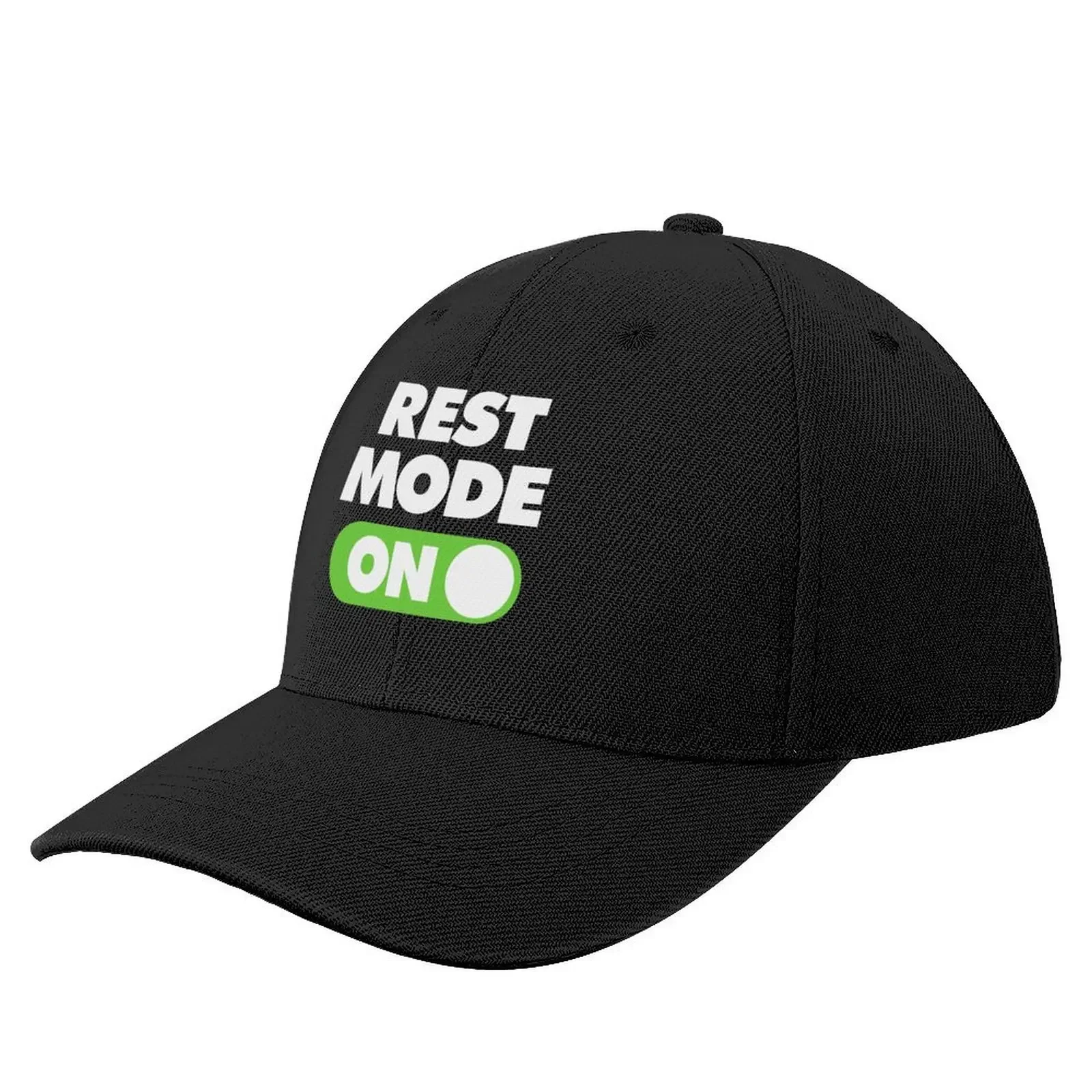 Rest Mode ON Funny Saying Baseball Cap Big Size Hat dad hat Golf Hat Man fishing Mens Hats Women's