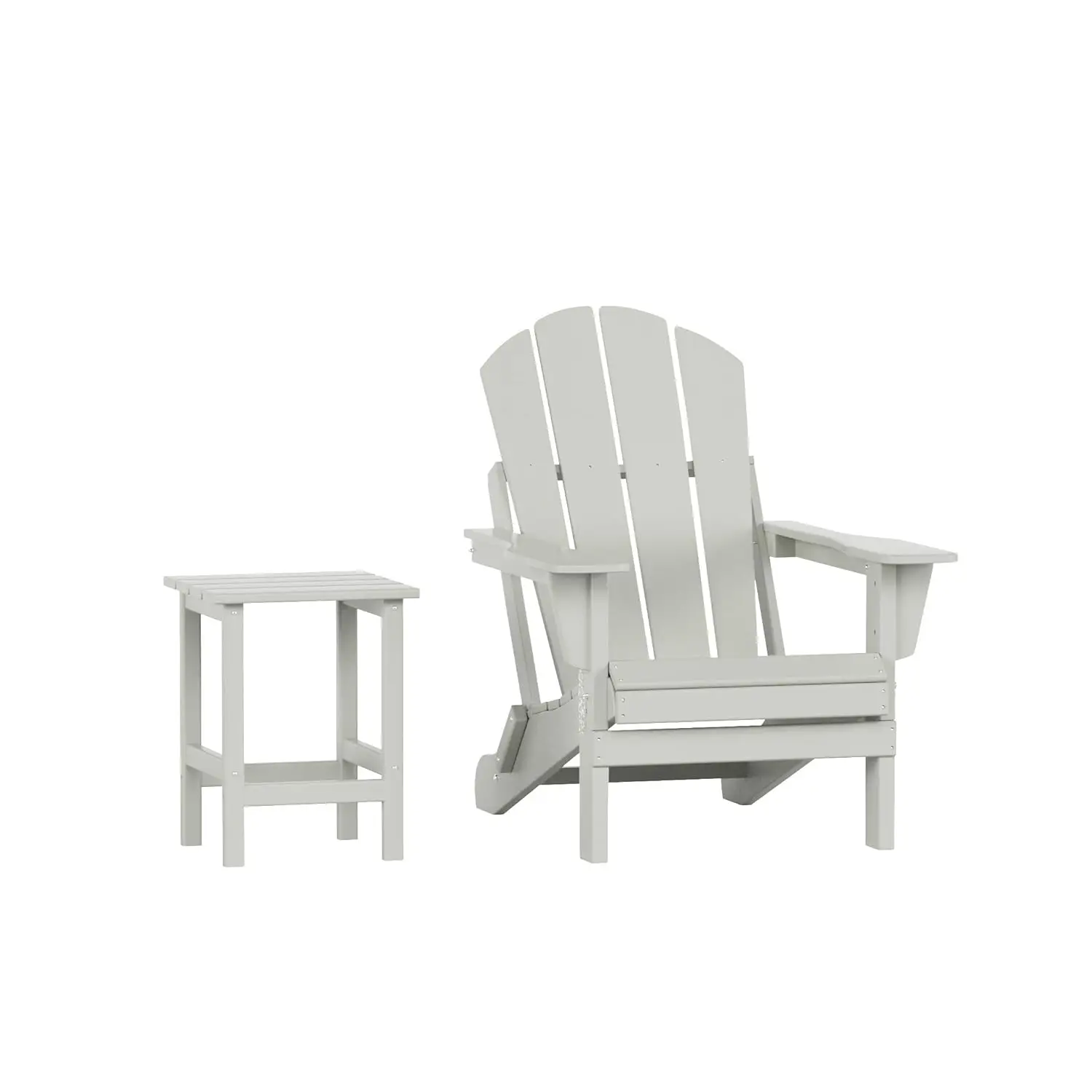 #Home Furniture Chair Table Set of 2 PCS Outdoor Folding Chair w Side Table Weather/UV Resistant for, Customized