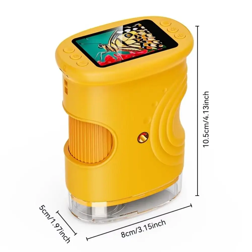 2 Inch IPS Screen Handheld Digital Microscope Portable Handheld Pocket Microscope 1000x Zoom Rechargeable