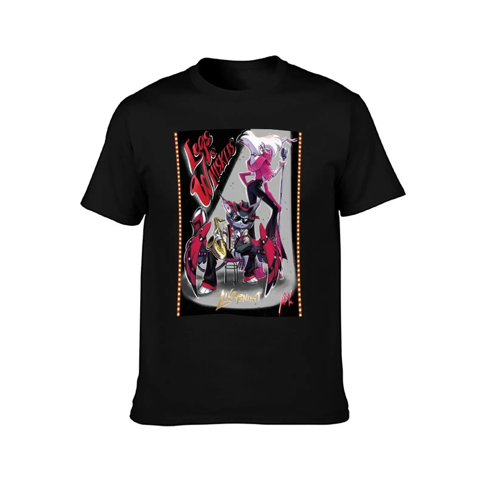 Legs & Whiskers Live T-Shirt Casual Simple Design Short Sleeve Shirt T-Shirt
