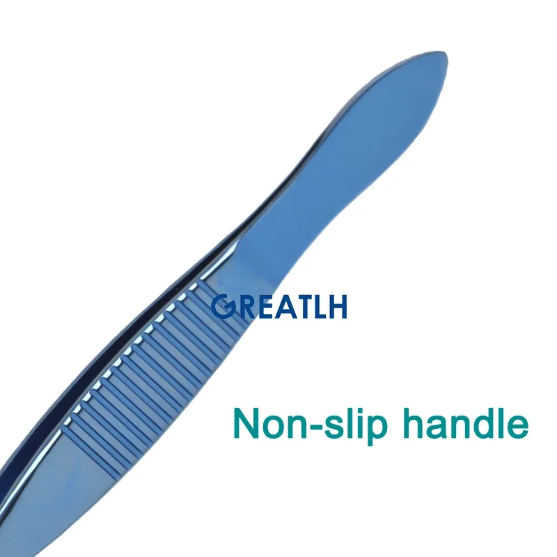 Titanium Alloy Forceps with Teeth Straight Curved Head Autoclavable Eyelid Tools