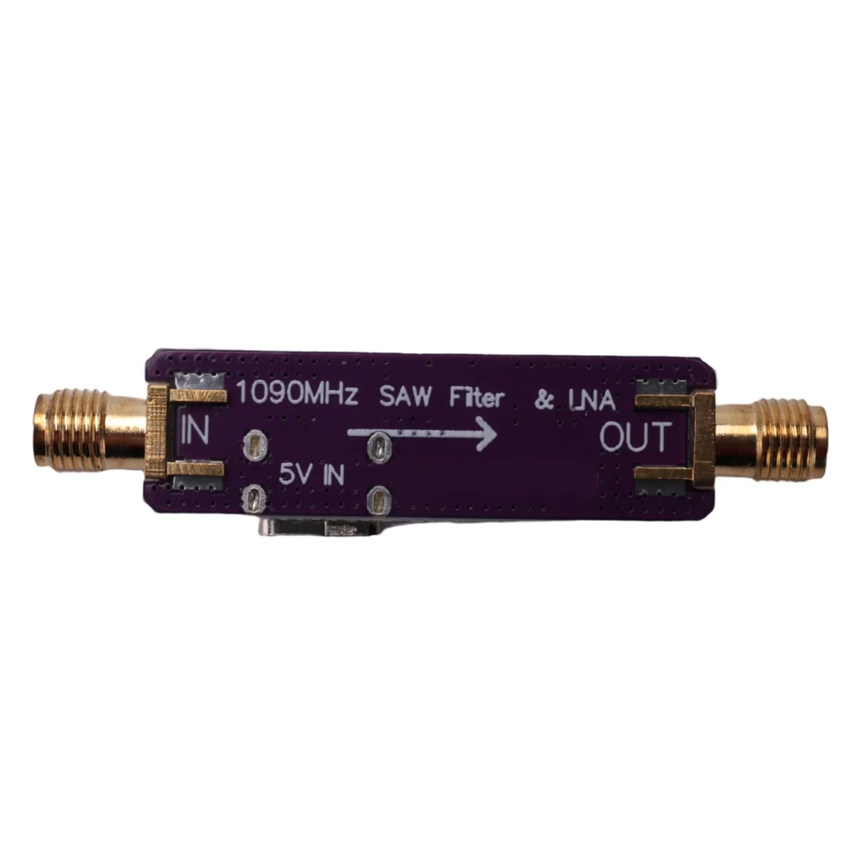 Popular 1090MHz 1.09GHz ADS-B Active SAW Filter &LNA 5V Power Supply Low Noise Amplifier