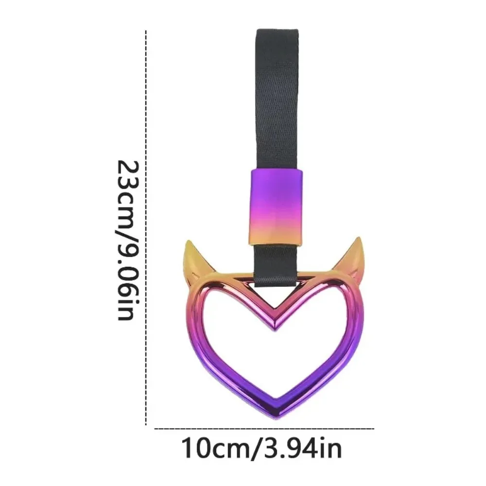 For Car Tow Decoration Belt Train Bus Handle Hand Strap Drift Charm Strap Drift Front Tow Hook Car Styli Tow Rope Heart Ring