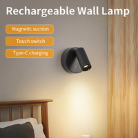 Rechargeable Wall Lamp Touch Control Light Wireless Magnetic Suction Spotlight for Bedroom Foyer Wall Sconces Light Room Decor