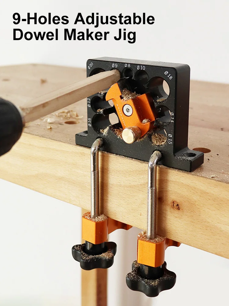 Electric drill Turning rod Auxiliary tool  Adjustable Dowel Maker Jig