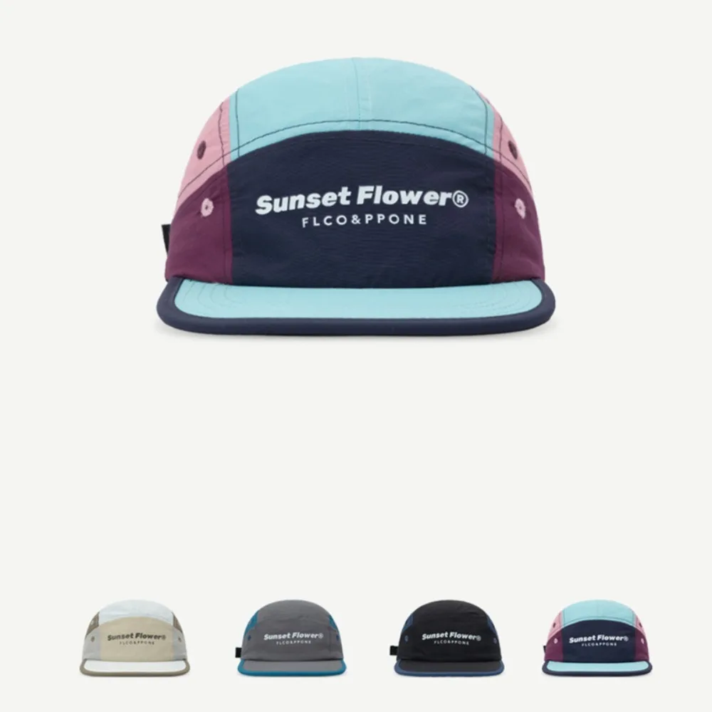 New Functional Outdoor Cycling Cap Flat Brim Color Block Thin Summer Water-Resistant Sun Hat for Outdoor Sports