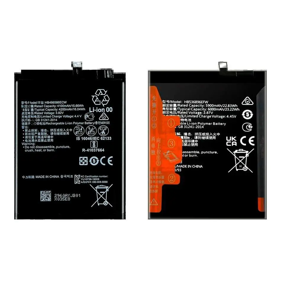 

Mobile Phone Battery Long-Lasting Performance HB486586ECW HB536896EFW 4200-6000Mah For 7T Honor Huawei 30 4G Pro Lite