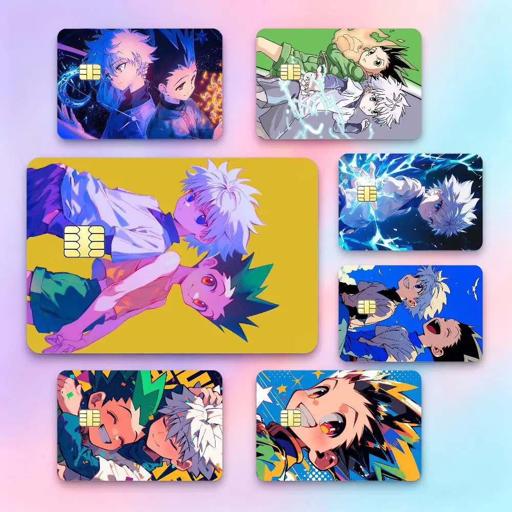 H-Hunter  Hunter G-Gon K-Killua  Credit Card HD Stickers Small Chip Waterproof Sticker Game Card Decal Gift