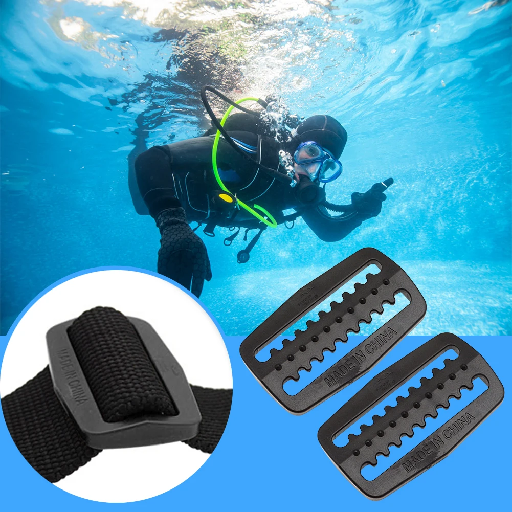 2Pcs 60mm Diving Weight Belt Keeper Clip Scuba Diving Weight Belt Stopper Diving Weight Belt Webbing Keeper for Outdoor Diving