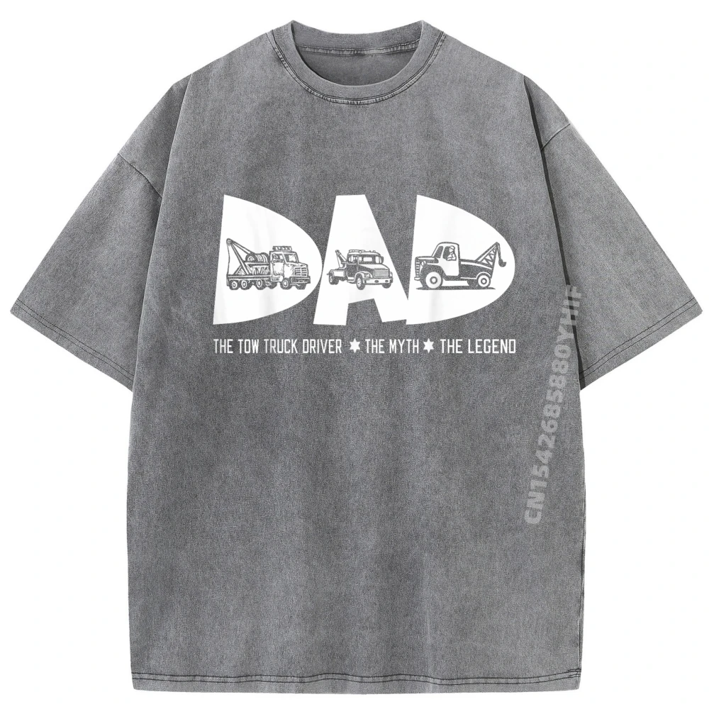 أبي سحب شاحنة سائق أسطورة الأب يوم التي شيرت الجرافيك تي شيرت الخريف عالية الجودة الرجال غسلها تي شيرت الأبجدية