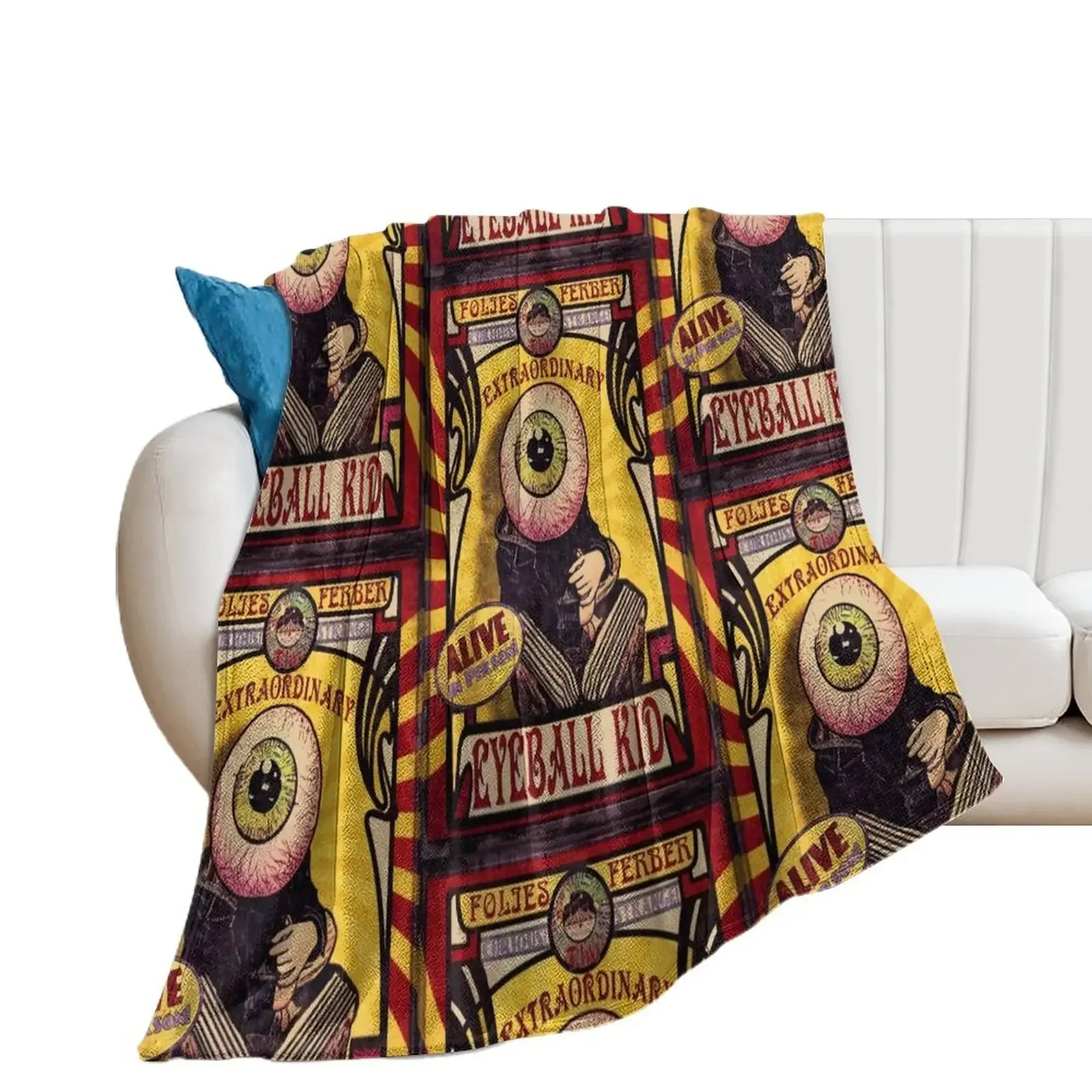 

The Extraordinary Eyeball Kid: Sideshow Poster Throw Blanket Luxury Throw warm winter Moving Blankets