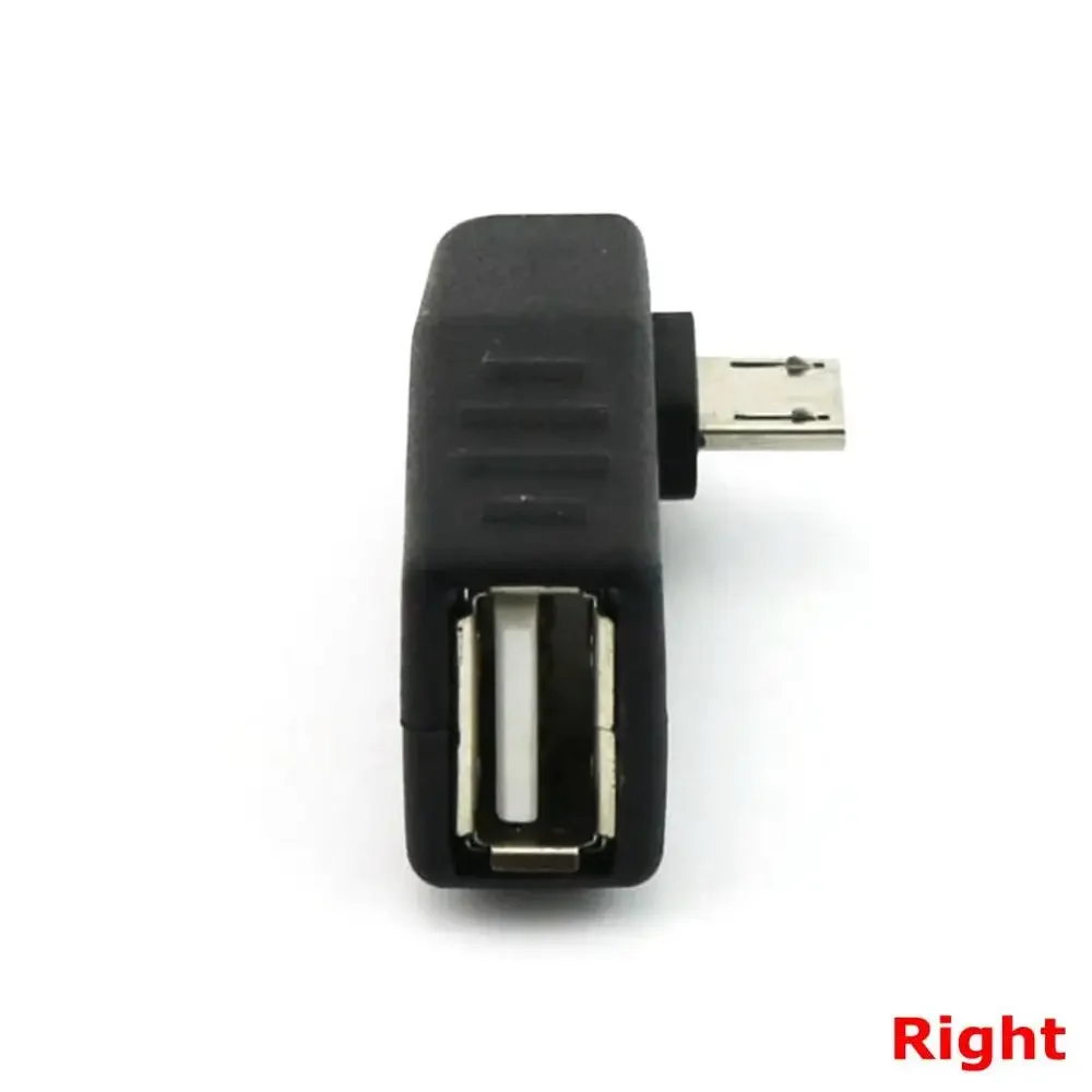 1pcs/ Micro USB  male to usb female USB OTG 90 degree adapter converter micro usb 2.0 for Mp3 360 degree male black wholesale