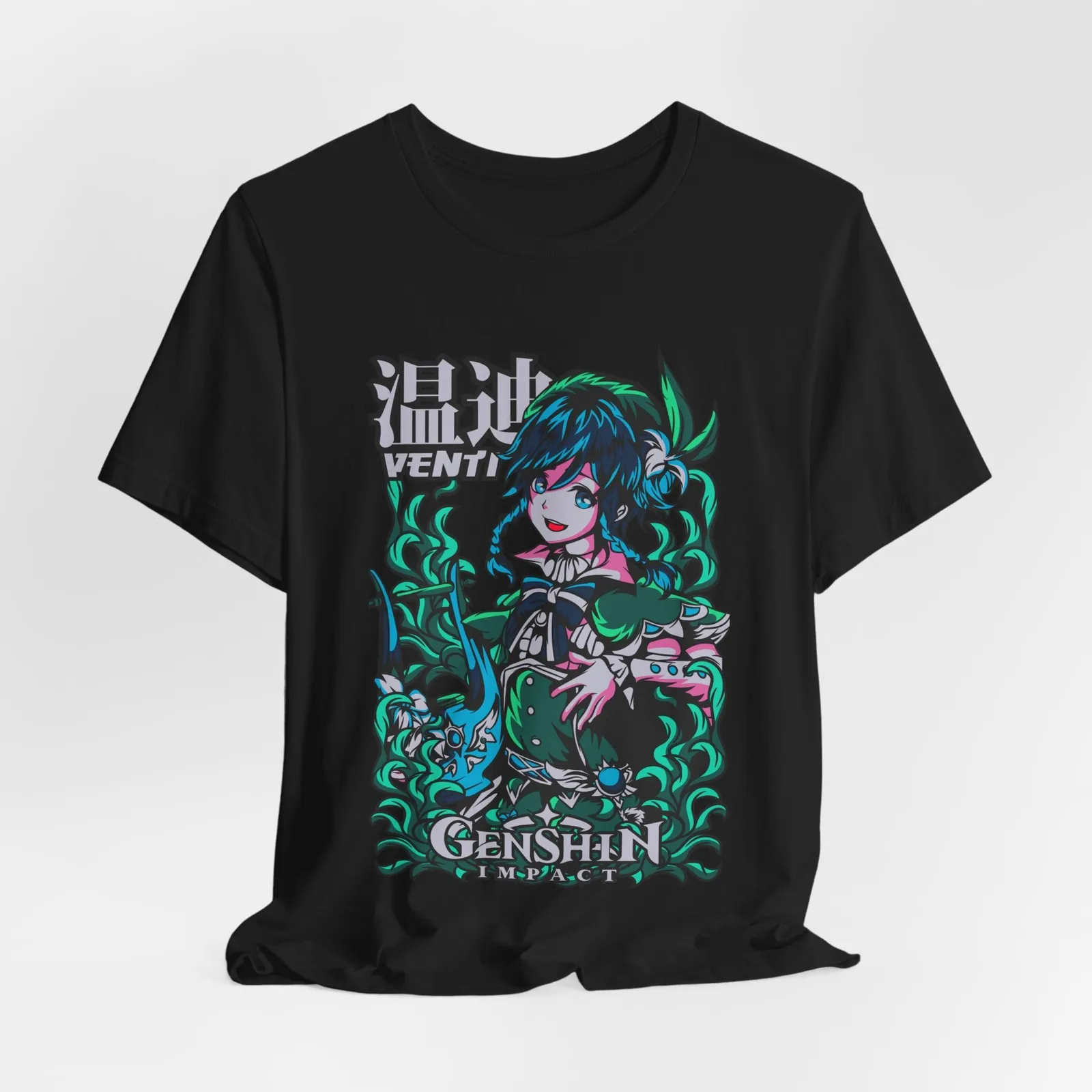 Genshin Impact Venti Tee, Short Sleeve T-Shirt, Gaming Apparel, Anime Top, [...]