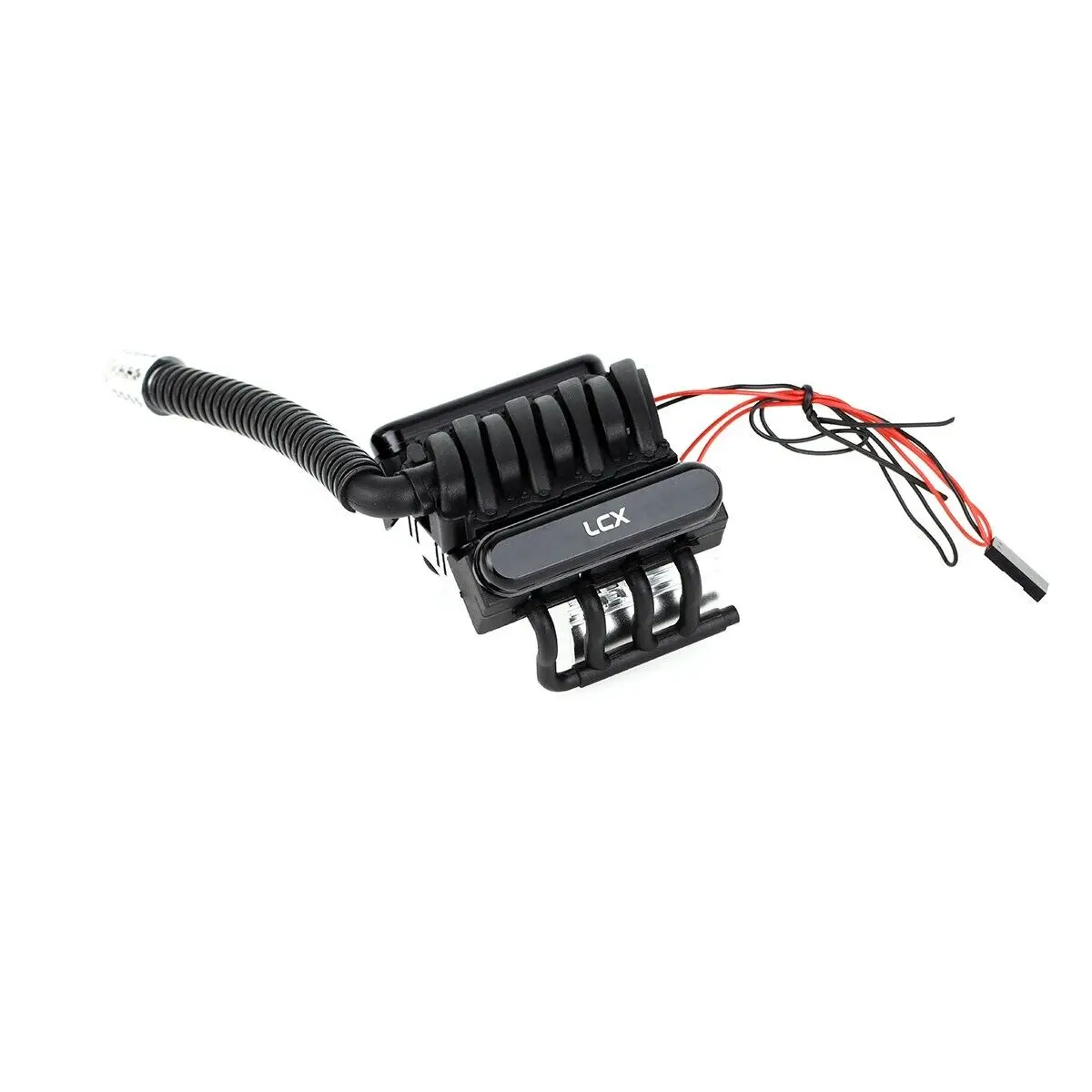 LCX Racing 1/10 RC Crawler Aluminum Heat Sink w/Cooling Fan for Traxxas TRX4 TRX6 Axial SCX10 II III Upgrades Parts Accessories