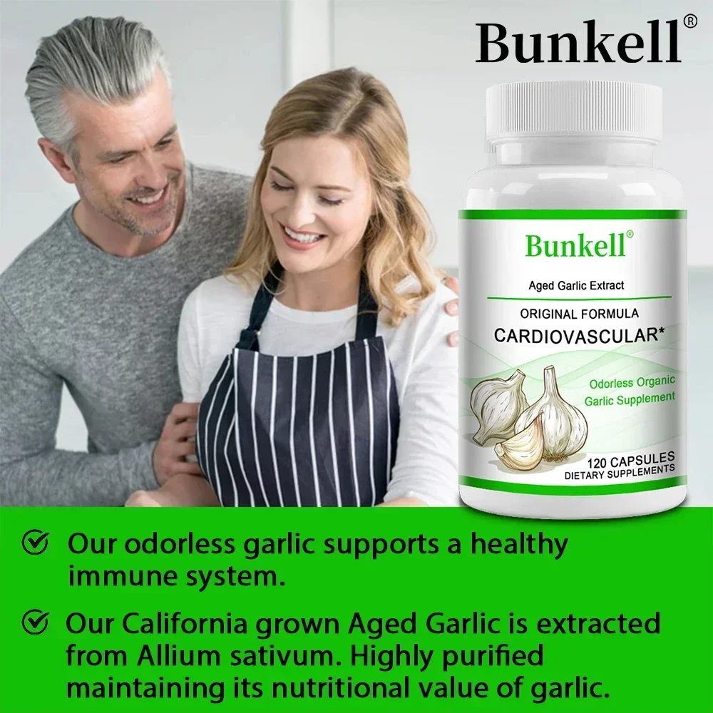 Aged Garlic Extract Capsules Protect Cardiovascular Health, Support The Immune System, Balance Blood Pressure and Cholesterol