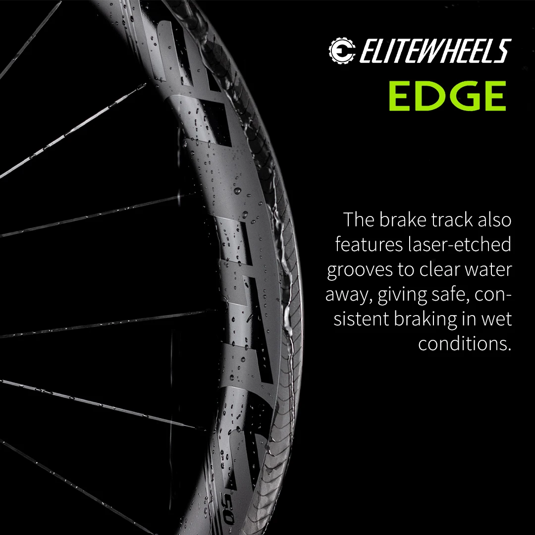 ELITEWHEELS EDGE 40mm 50mm  Ultralight Carbon Fiber Wheelset 1291g Road Rim Brake Wheelset Ratchet System36T  Wing 20 Spoke