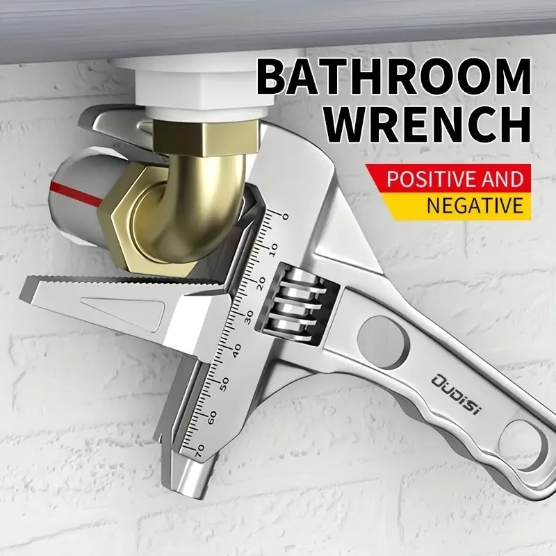 Universal Banheiro Repair Tool Grupo Grande Abertura Pipe Wrench Chave de Porca Chave Inglesa Ajustável Ferramentas Manuais 1668 mm