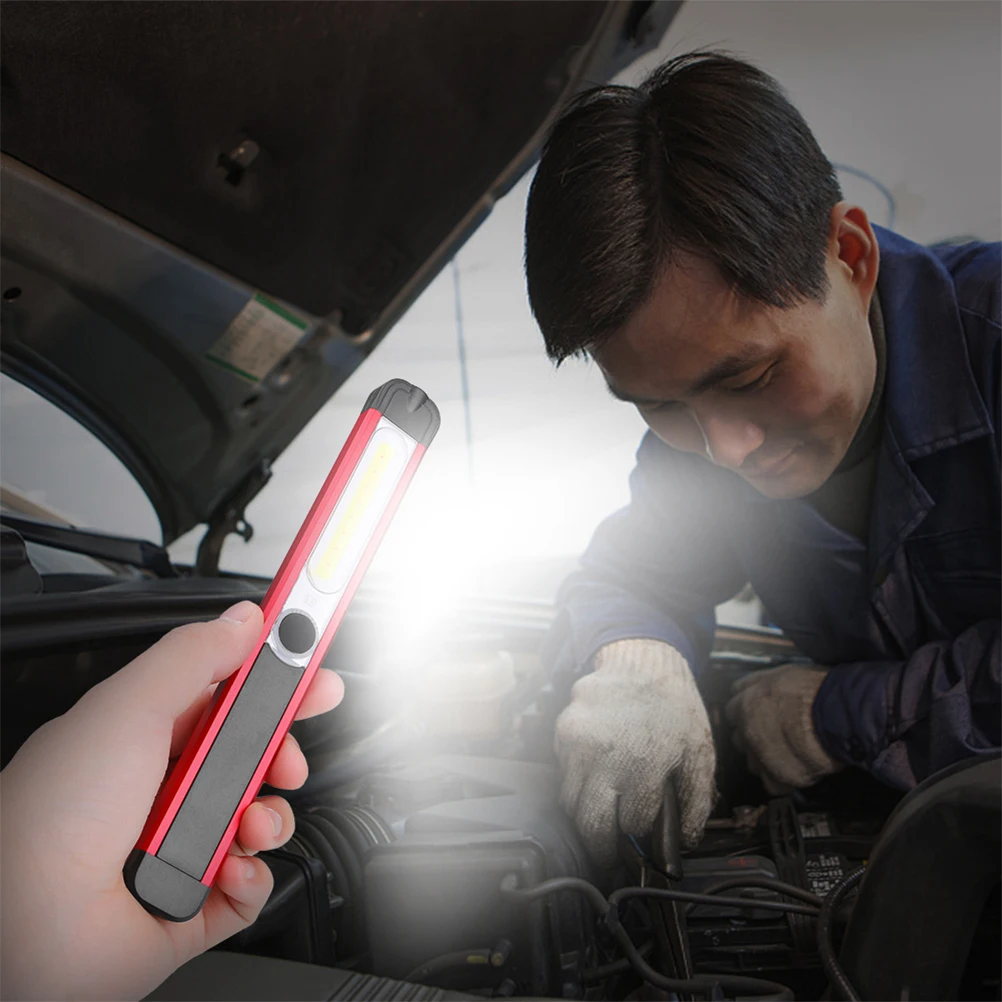 

1pc USB Charging Light COB Maintenance Flashlight Aluminum Alloy Emergency Work Lamp Inspection Tool Lightweight Compact