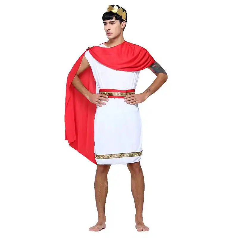 Mann Alte Griechischen Götter König Cosplay Halloween Rom Krieger Gladiator Kostüme Karneval Purim Bühne Zeigen Rolle Spielen Party Kleid