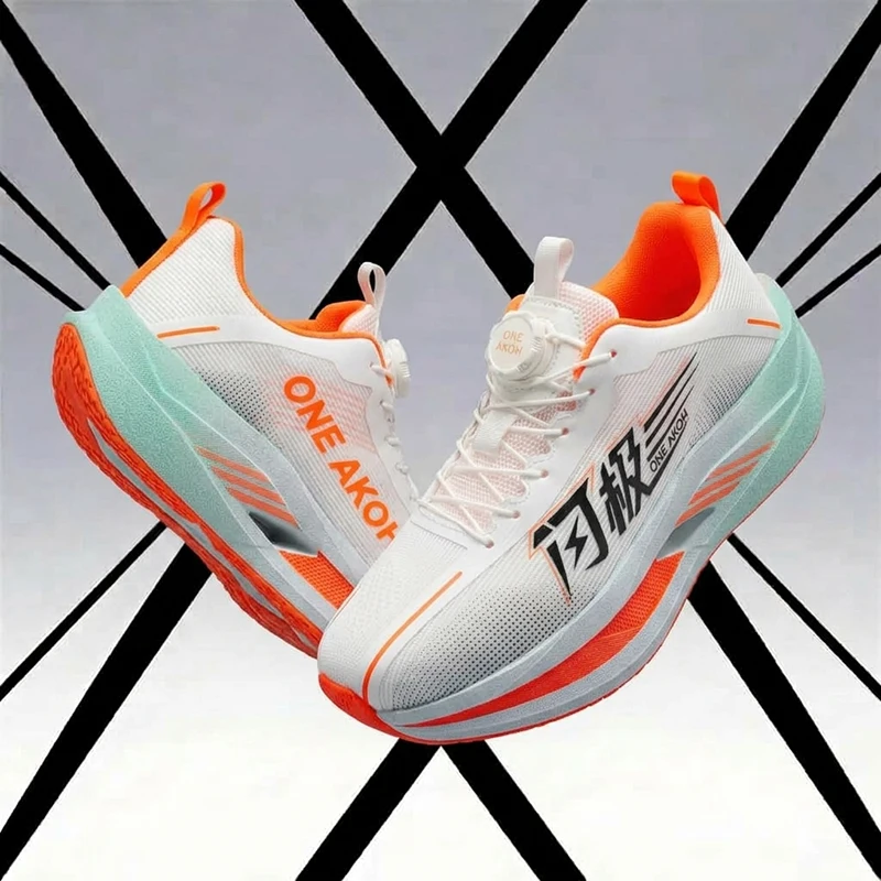 Men Carbon Plate Running Shoes Breathable Women Athletic Tennis Sneakers Cushion Sport Trainers Outdoor Marathon Jogging Shoes