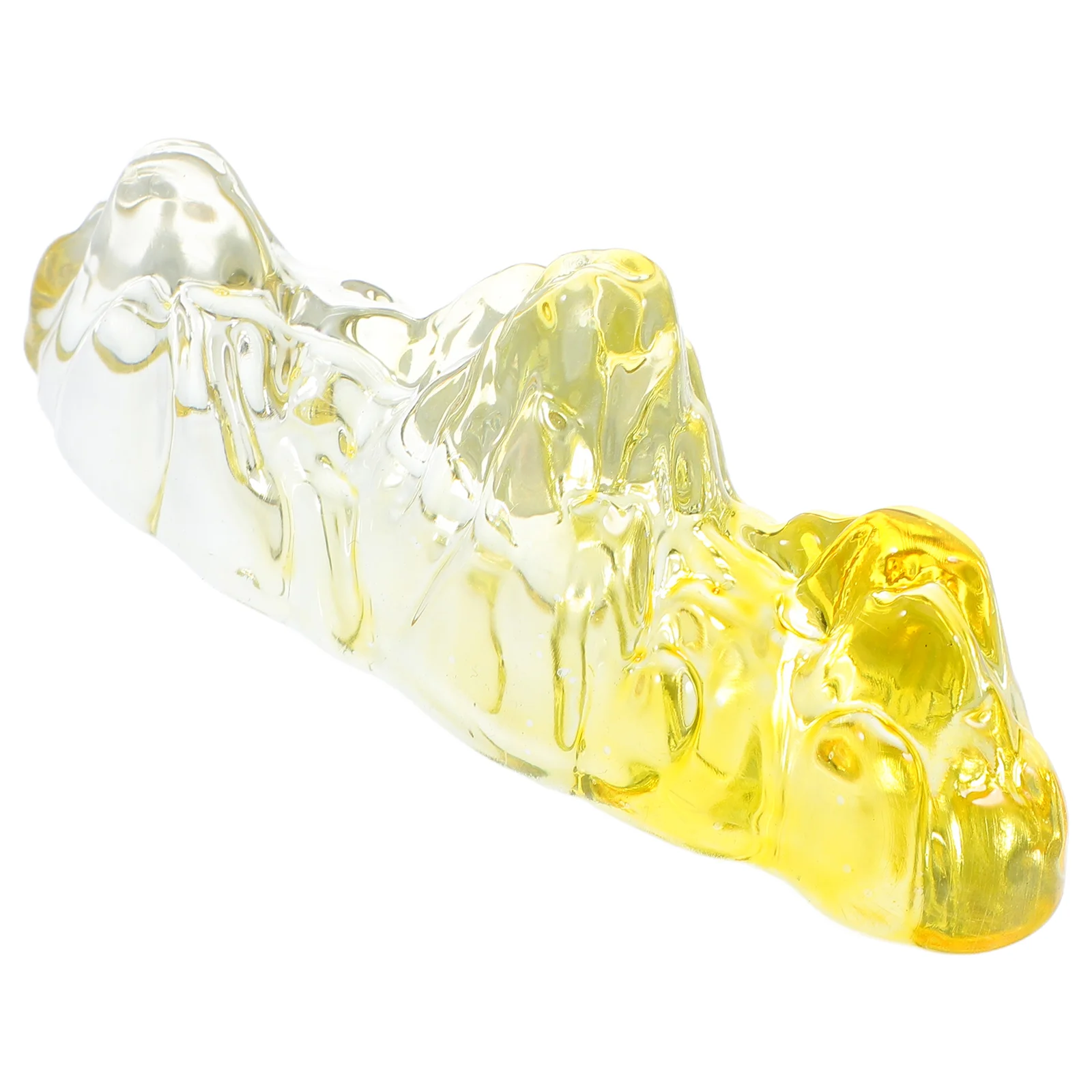 

Office Table Decor Chinese Decorations Crystal Desktop Sculpture Yellow Paperweights Glass Student