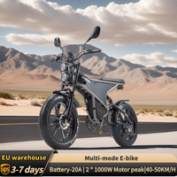 RANDRIDE DM711 Commuter E-Bike 1000Wx2 Motors 45KM/H 48V20A 60-75KM Range Dual Suspension & 811 Display 20x4.0 Anti-Slip Tires