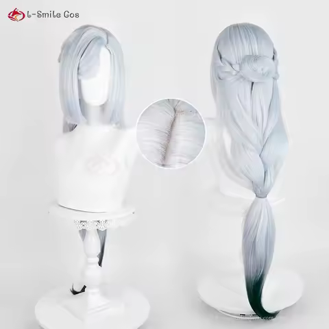 Lantern Rite New Skin Shenhe Cosplay Wig 100cm Braid Heat Resistant Synthetic Hair Halloween Anime Wig + Wig Cap