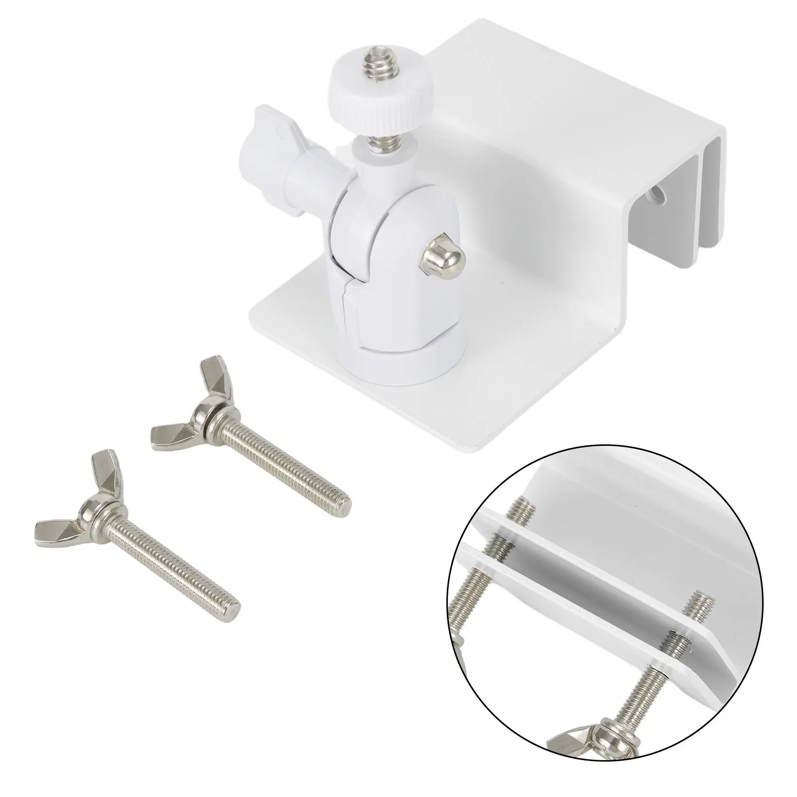 1pc Weatherproof Gutter Mount Bracket With Screw Adapter Adjustable Special Monitoring Bracket For Security Cameras Solar Panel