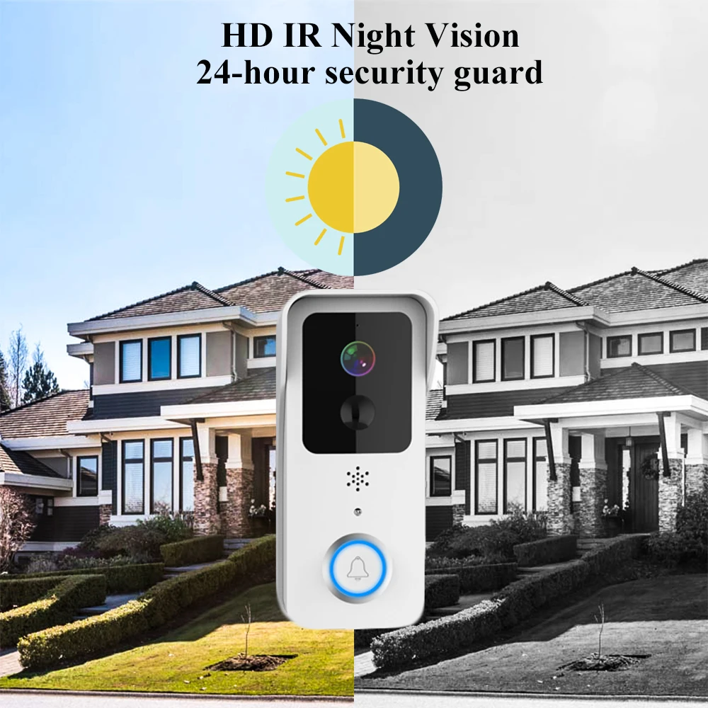 2.4GHZ 5GHZ Dual WiFi Doorbell Camera 1080P Wireless Video Door Bell Home Security Protection Digital Visual Intercom Doorbell